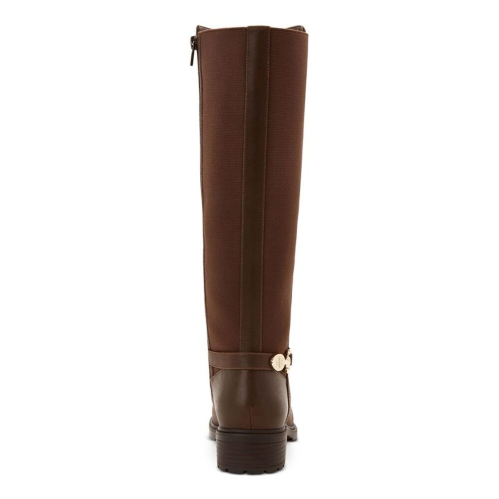 GIANI BERNINI Womens Brown Barnibee Toe Block Heel Leather Riding Boot 5.5 M - Picture 2 of 4